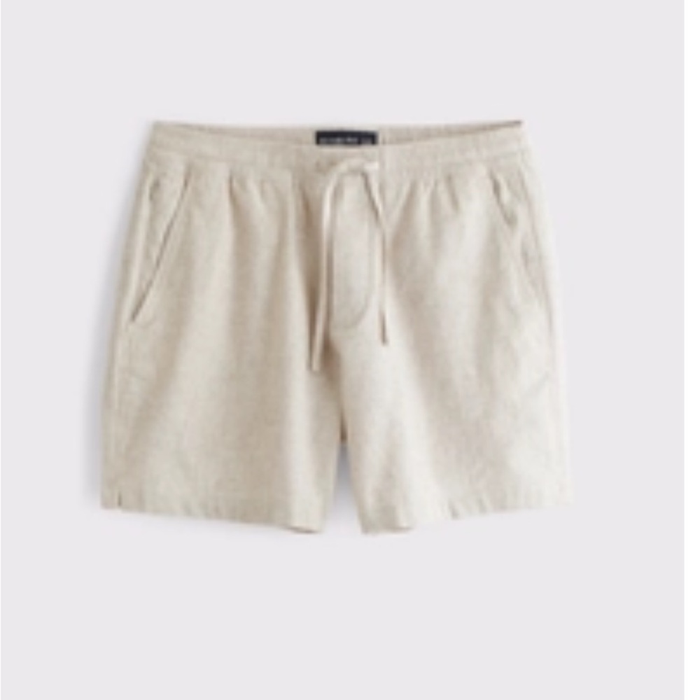 Abercrombie & Fitch Men's Linen 6” Shorts